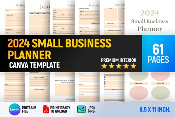 Download 2024 Small Business Planner KDP Interior - Premium Resources