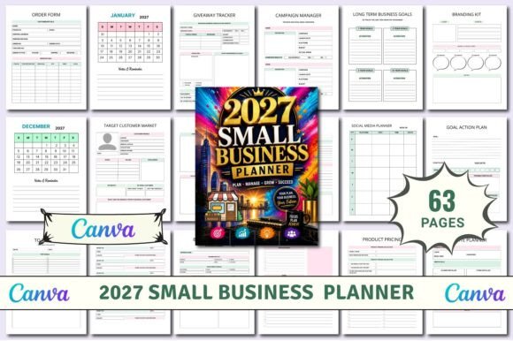 Download 2027 Small Business Planner KDP - Premium Bundle